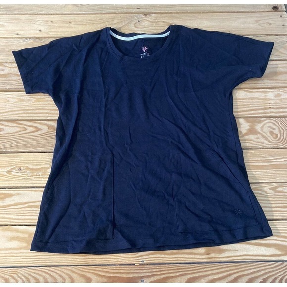 NEW Isaac Mizrahi Live Essentials Scoop Neck Tunic Size Medium Women’s Black - Picture 1 of 7